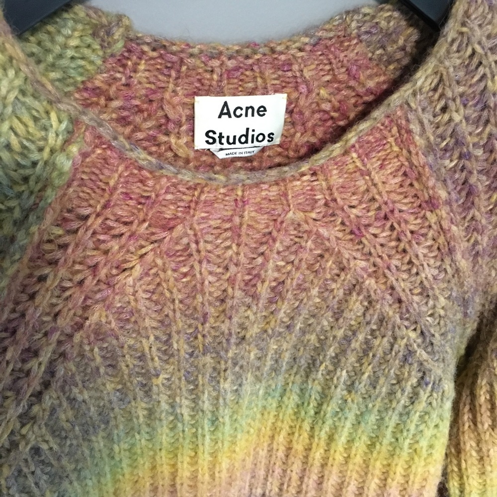 SOLD ACNE Kyla Rainbow Knit Sweater - Picture 9 of 10